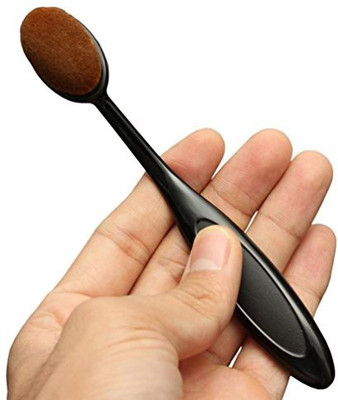 

HOSL Oval Cosmetic Makeup Face Cream Powder Blush Makeup Tool Powder Blusher Toothbrush Curve Foundation Brush(Pack of 1)