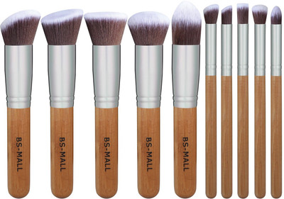 

Bs-Mall Premium Synthetic Kabuki Makeup Brush Set(Pack of 10)