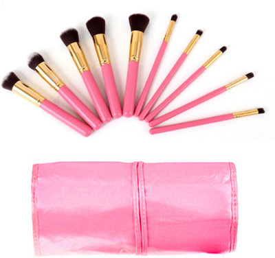 

PrettyStar 10 Pcs Kabuki Makeup brushes with Travel PU Leather Case(Pack of 10)