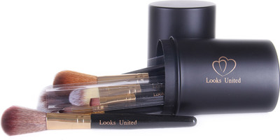 

Looks United 12 Premium Cosmetic Makeup Brush Set With Carry Case(Pack of 12)
