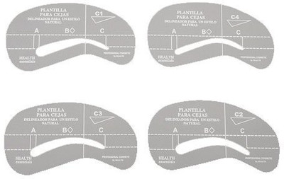 

Aostek Reusable Eyebrow ABS Plastic Stencil Grooming Template Makeup(Pack of 4)