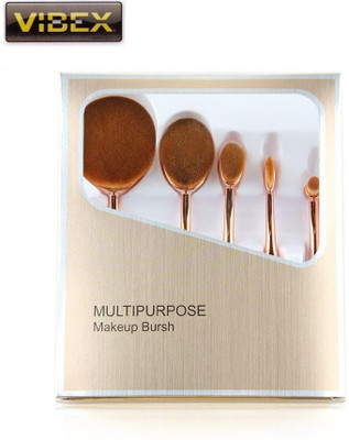 

VibeX ™ Foundation Powder Synthetic Brushes Kit Cosmetics Make Up(Pack of 5)