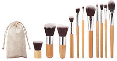 

Gugzy 11PCS Professional Bamboo Brush Set with Cotton Pouch(Pack of 11)