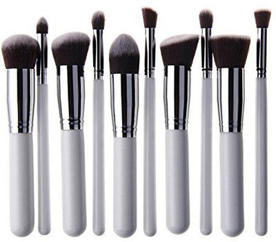 

Gugzy 10 pcs Premium Cosmetic Kabuki Makeup Brush Set Foundation Blending Blush Eyeliner Face Powder Brush Kit(Pack of 10)