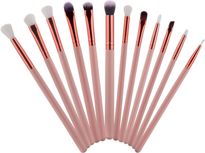 

Cosmix Stores Set Of 12 ,Eye Shadow Brush Set ,Pink Rose Gold Color(Pack of 12)