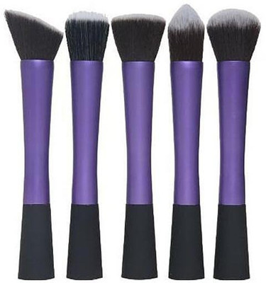 

Gugzy 5 Pcs Premium Synthetic Kabuki Makeup Brush Set Cosmetics Foundation Blending Blush Face Powder Makeup Brush(Pack of 5)