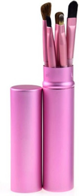 

PrettyStar Pink Eyeshadow Makeup Brush Set with Aluminum Tube(Pack of 5)