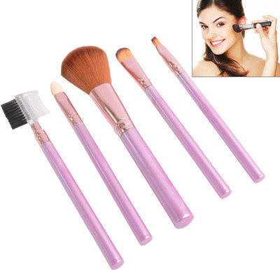 

SJ 5 Pcs Luxurious Functional Cosmetic Set Kit Case Make Up Brush(Pack of 5)