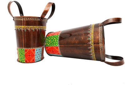 

Indikala Decorative Buckets 5 L Iron Bucket(Multicolor)
