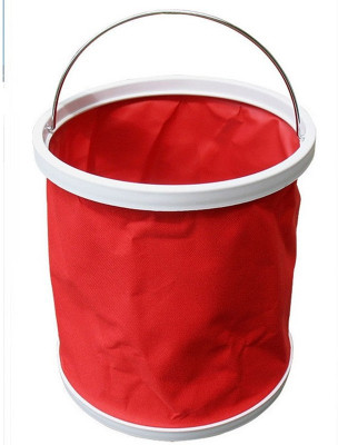 

VibeX ™ Collapsible Foldaway Bucket - Portable Foldable 9 L Polyester, Plastic Bucket(Red)