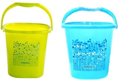 

Nayasa 25 L Plastic Bucket(Blue, Green)