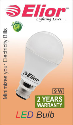 

Elior Solutions 9 W Standard B22 LED Bulb(White)