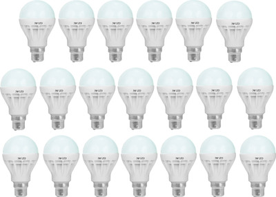 SR Collection 3 W Basic Standard B22 LED Bulb(White, Pack of 20)