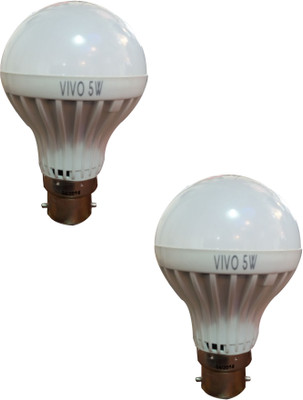 

Weldecor 5 W Standard B22 LED Bulb(White, Pack of 2)