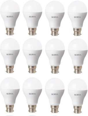 

Surya 12 W Standard B22 LED Bulb(White, Pack of 12)