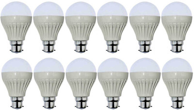 

VRCT 5 W Standard B22 LED Bulb(White, Pack of 12)
