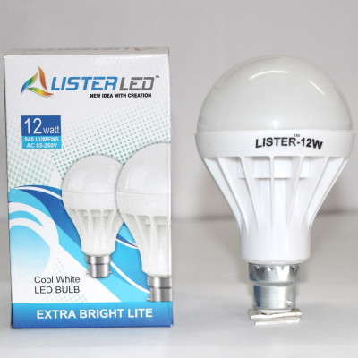 

Listers 12 W Standard B22 LED Bulb(White, Pack of 10)