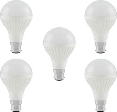 TTS 7 W Standard B22 LED Bulb(White, Pack of 5)