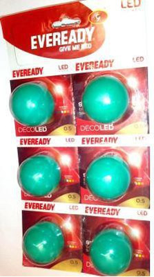 

Eveready 0.5 W Standard B22 LED Bulb(Green, Pack of 6)