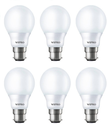

Wipro 5 W Standard B22 LED Bulb(White, Pack of 06)
