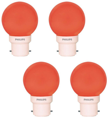 

Philips 0.5 W Standard B22 LED Bulb(Red, Pack of 4)
