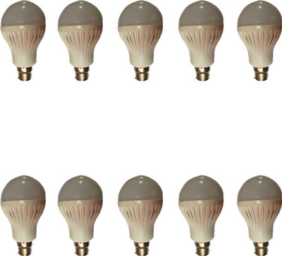

Galaxy 7 W Standard B22 LED Bulb(White, Pack of 10)