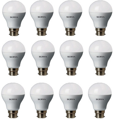 

Surya 10 W Standard B22 LED Bulb(White, Pack of 12)