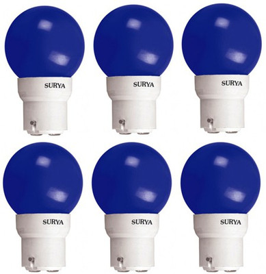 

Surya 0.5 W Round B22 LED Bulb(Blue, Pack of 6)