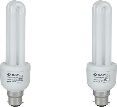 

Bajaj 15 W Standard B22 CFL Bulb(White, Pack of 2)