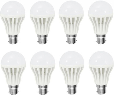 

Pari & Prince 12 W Round Plug & Play LED Bulb(White, Pack of 8)