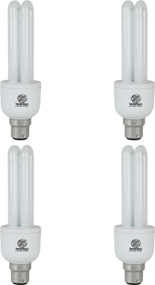 

Wipro 15 W Standard B22 CFL Bulb(White, Pack of 4)