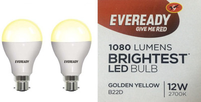 

Eveready 12 W Standard B22 LED Bulb(Yellow, Pack of 2)