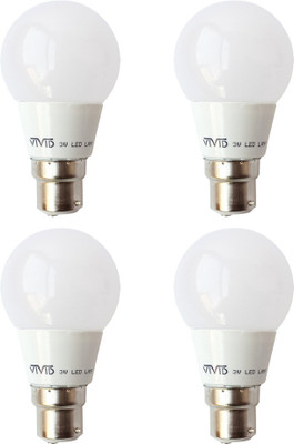

Vivid 3 W Standard B22 LED Bulb(White, Pack of 4)