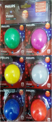 

Philips 0.5 W Standard B22 LED Bulb(Multicolor, Pack of 6)