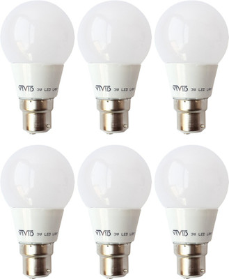 

Vivid 3 W Standard B22 LED Bulb(White, Pack of 6)