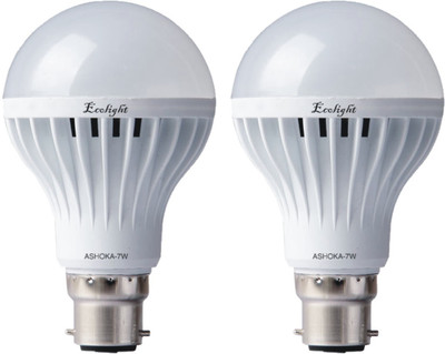 

Eco Light 7 W Standard B22 LED Bulb(White, Pack of 2)