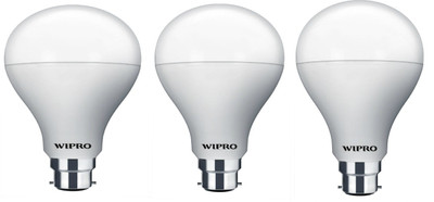 

Wipro 12 W Standard B22 LED Bulb(White, Pack of 3)