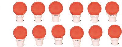 

Philips 0.5 W Standard B22 LED Bulb(Red, Pack of 12)