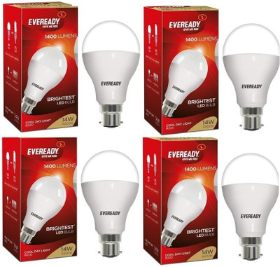 

Eveready 14 W Round B22 LED Bulb(White, Pack of 4)