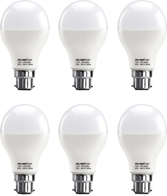 

Moserbaer 12 W Standard LED Bulb(White, Pack of 6)