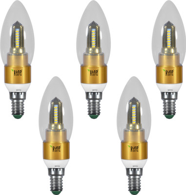 

Imperial 3 W Candle E14 LED Bulb(Yellow, Pack of 5)