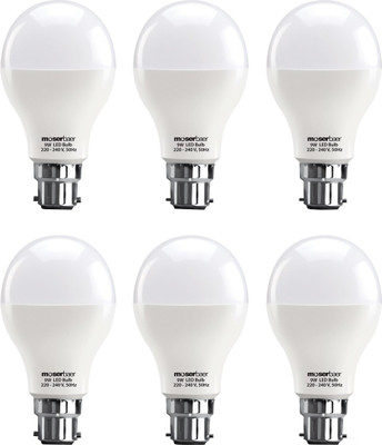 

Moserbaer 9 W Standard LED Bulb(White, Pack of 6)