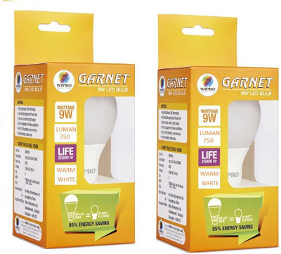 

Wipro 9 W Standard B22 LED Bulb(Yellow, Pack of 02)