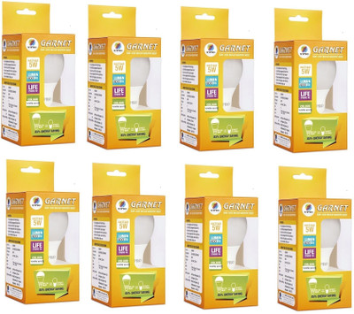 

Wipro 5 W Standard B22 LED Bulb(Yellow, Pack of 08)