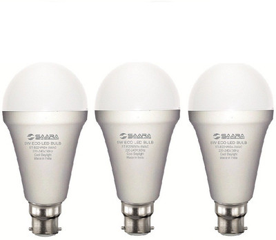 

Saara 5 W Spiral B22 LED Bulb(White, Pack of 3)