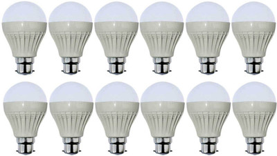 

VRCT 7 W Standard B22 LED Bulb(White, Pack of 12)