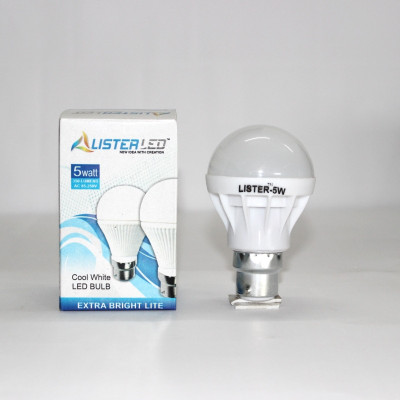 

Listers 5 W Standard B22 LED Bulb(White, Pack of 10)