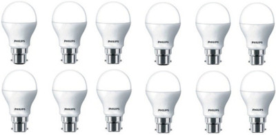 Philips 9 W Standard B22 LED Bulb(White, Pack of 12)