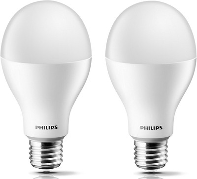 Philips 20 W Round E27 LED Bulb(White, Pack of 2)