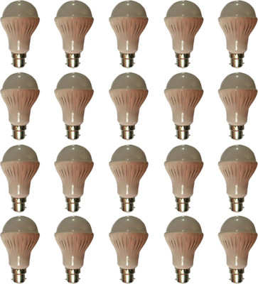 

Galaxy 5 W Standard B22 LED Bulb(White, Pack of 20)